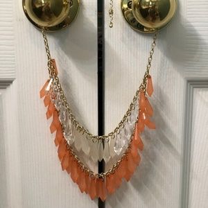 Boutique Coral and Gold Accent Necklace